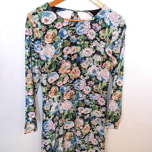 NWT & Other Stories | Open Back Long Sleeve Midi Dress in Floral Print | Size 10 - Picture 8 of 14
